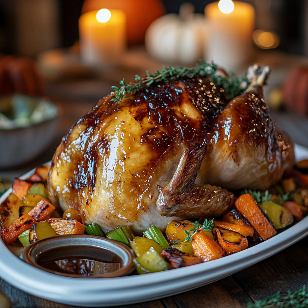 Maple-Glazed Roast Turkey with Savory Gravy