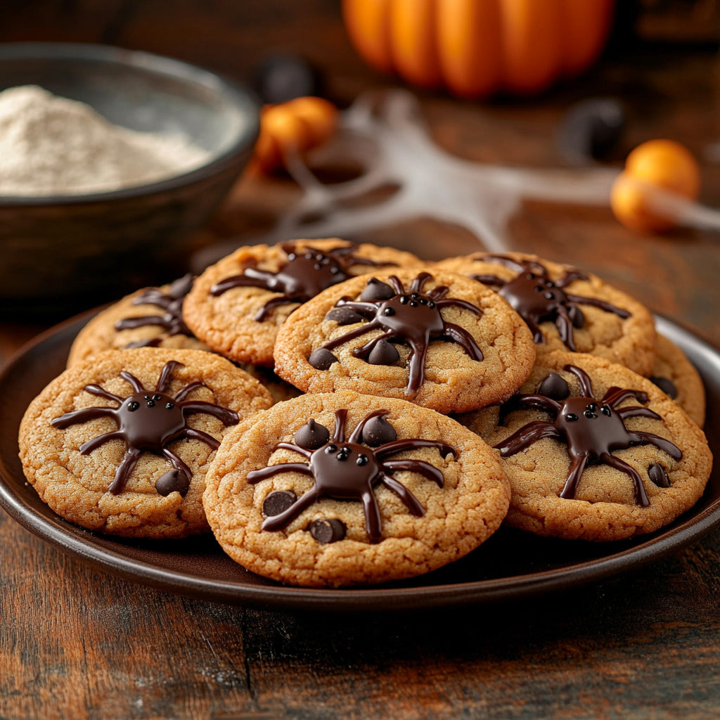 Spooky Spider Chocolate Chip Cookies