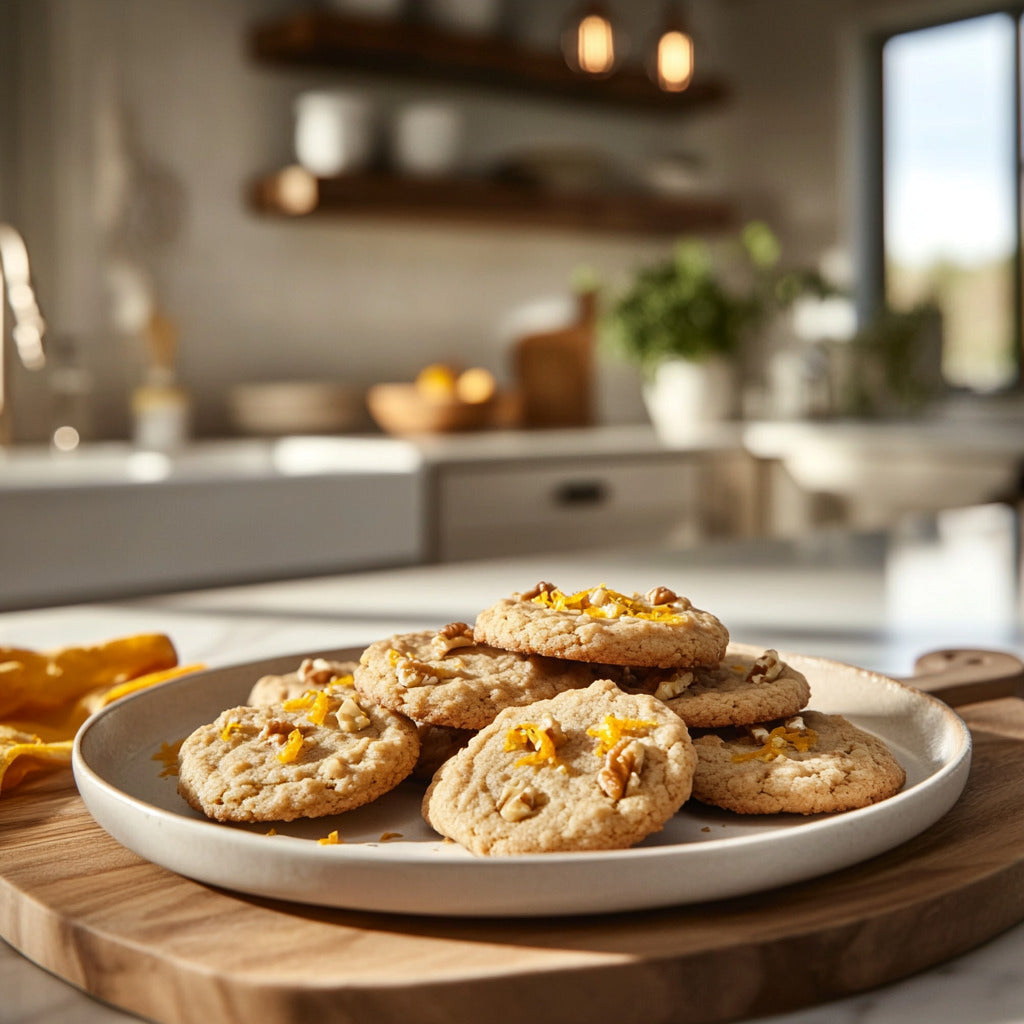 Zesty Orange Walnut Cookies