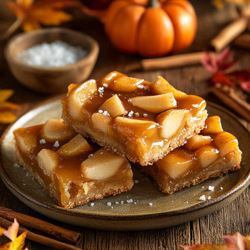 Caramelized Pear Shortbread Bars