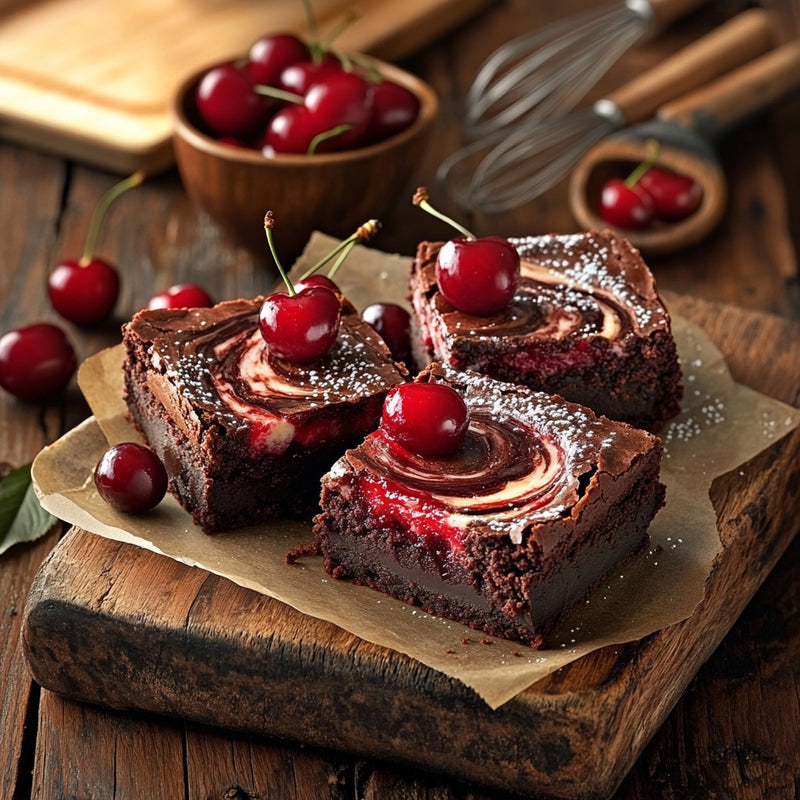 Cherry Chocolate Swirl Brownies