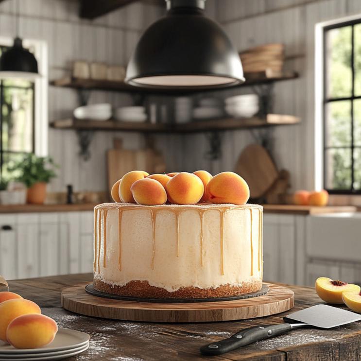 Peachy Brown Sugar Bliss Cake