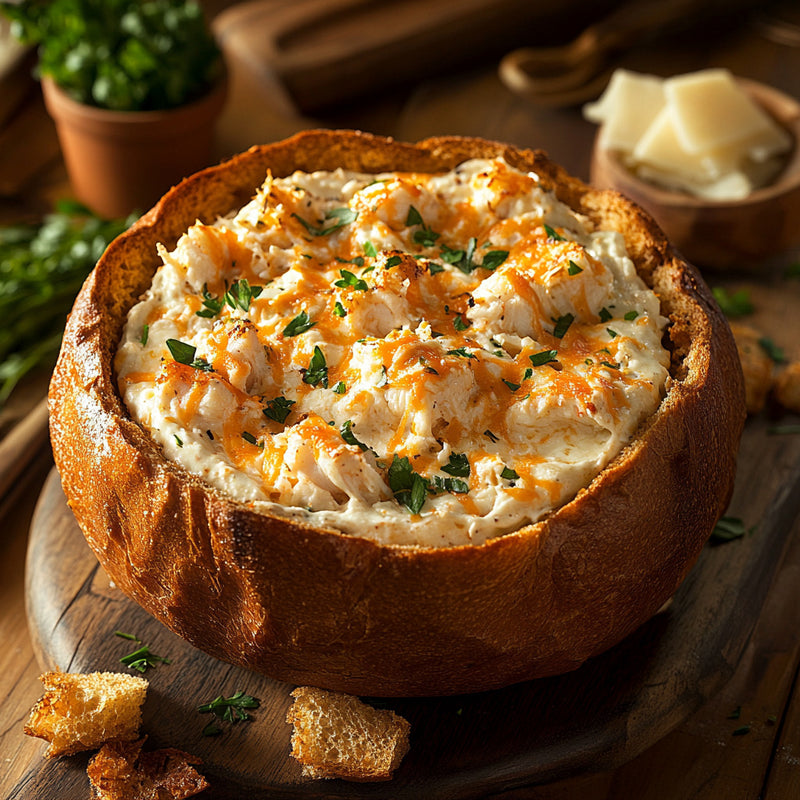 Creamy Crab Bread Bowl Dip