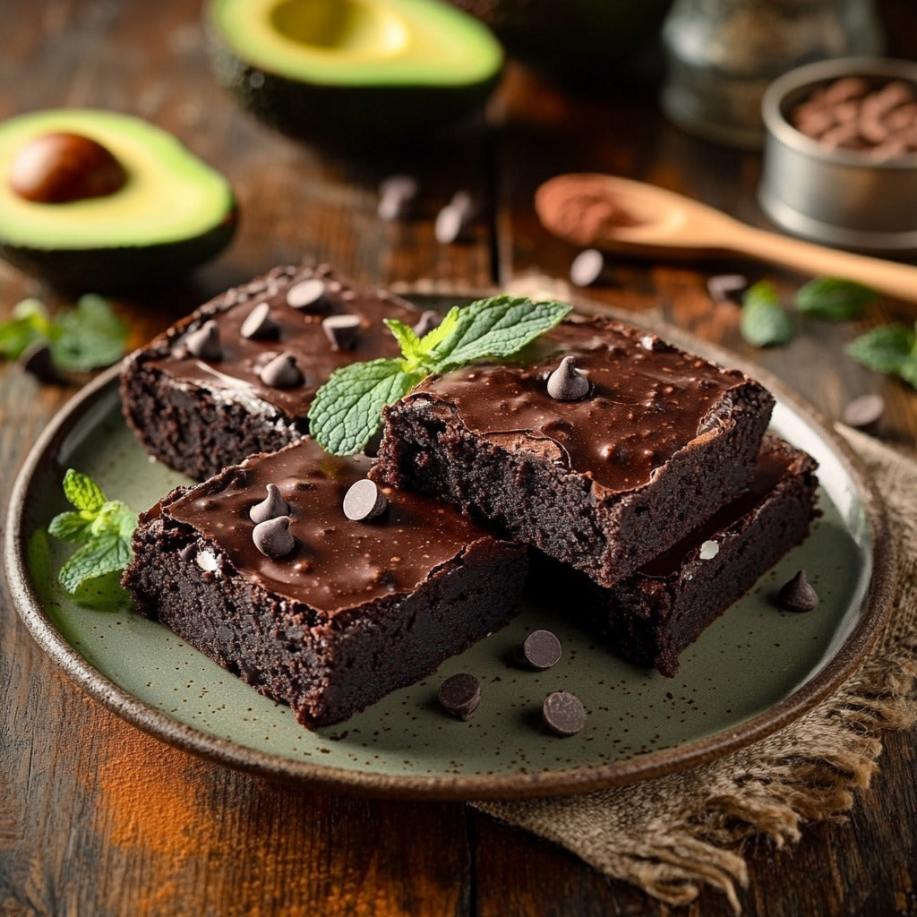 Decadent Black Bean Avocado Brownies