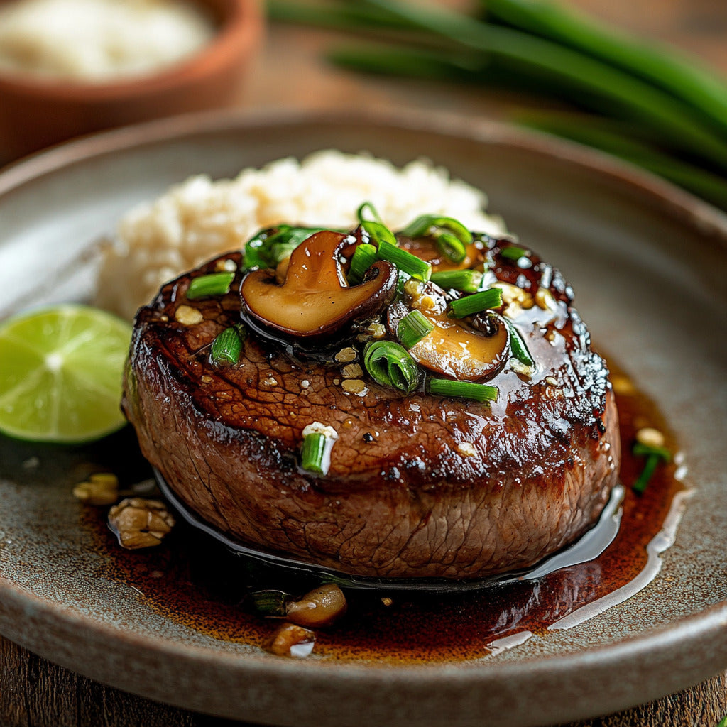 Ginger-Shiitake Brown Butter Beef Tenderloin