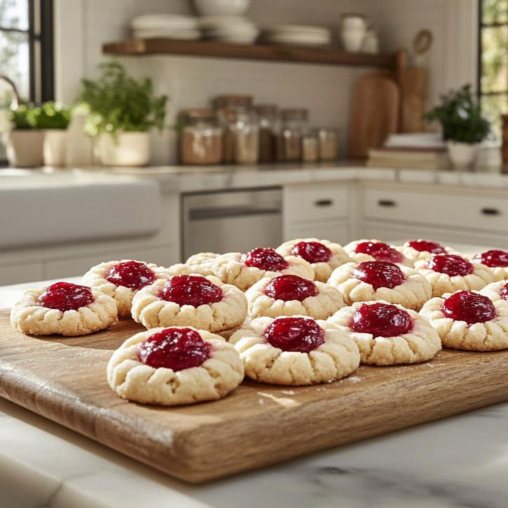 Raspberry Bliss Thumbprint Cookies