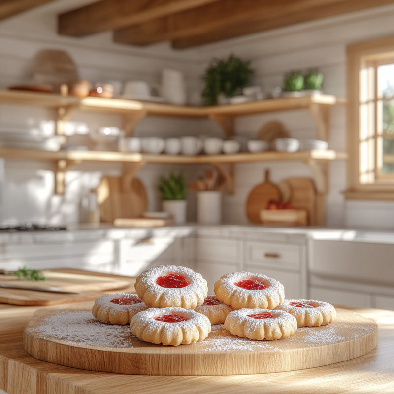 Strawberry Jam Kolaczki Cookies