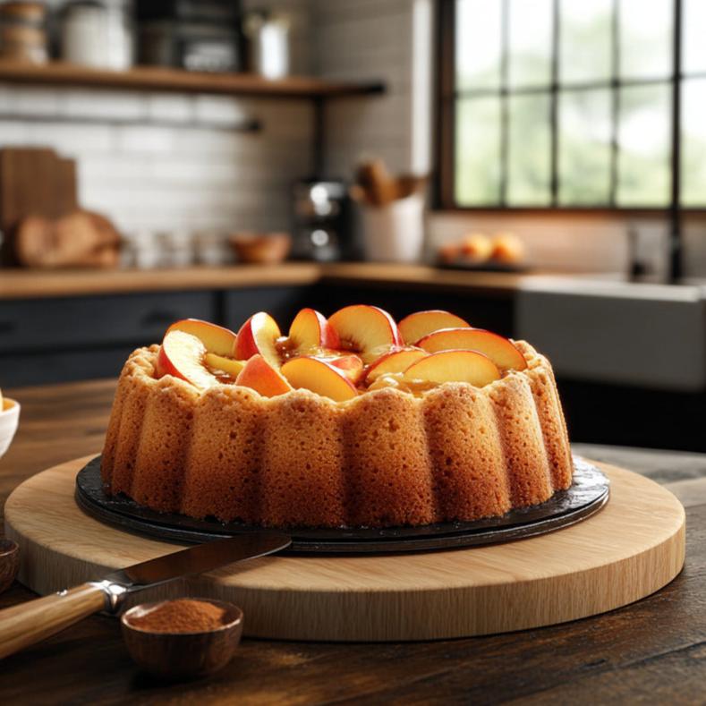 Peach Cobbler Pound Cake Bliss