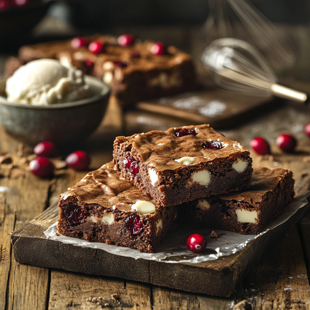 Cranberry White Chocolate Blonde Brownies