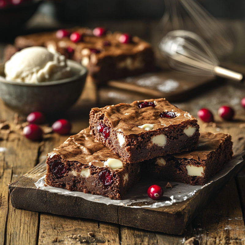 Cranberry White Chocolate Blonde Brownies