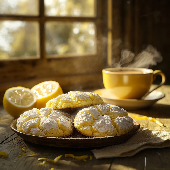 Zesty Lemon Crinkle Cookies