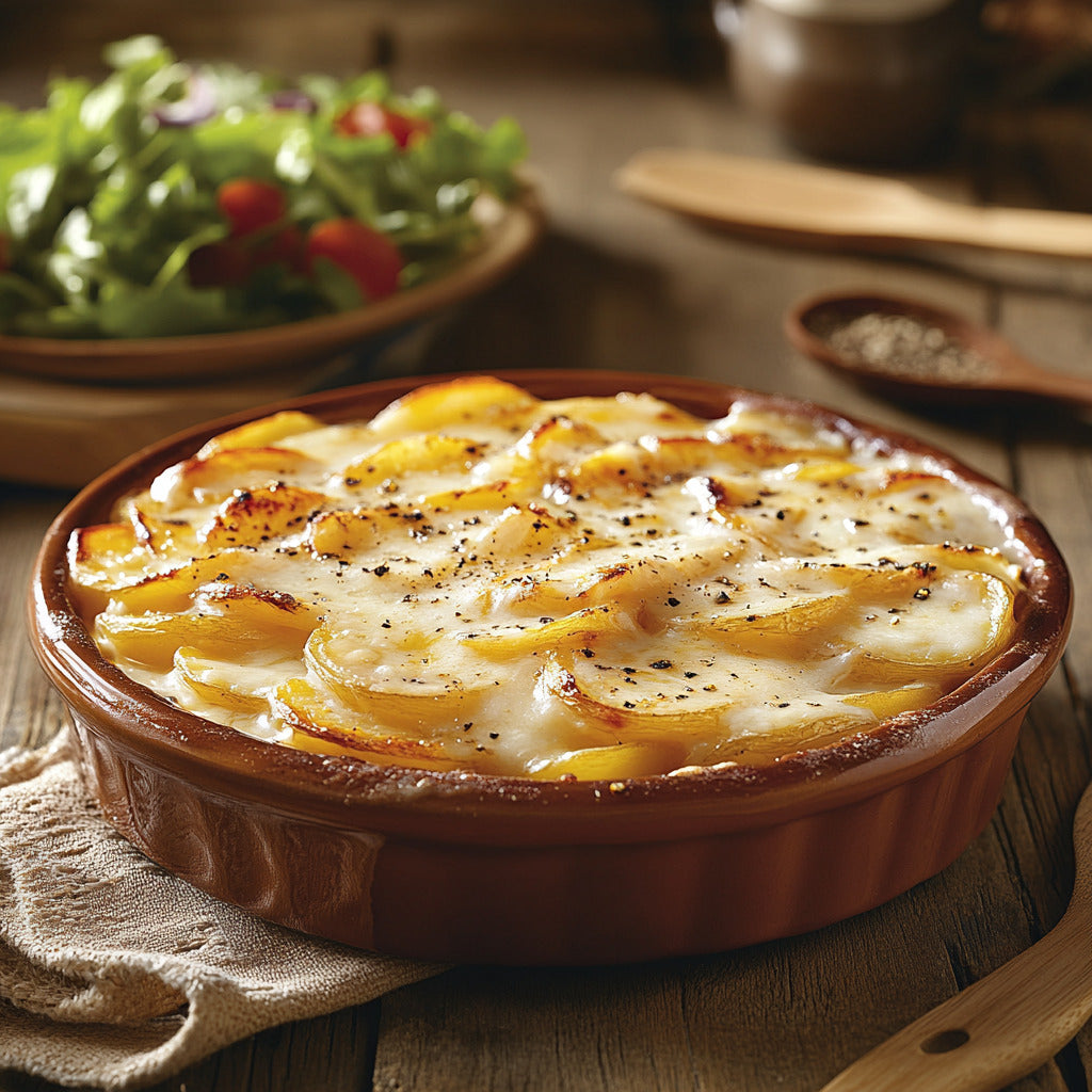 Lighter Creamy Au Gratin Potatoes