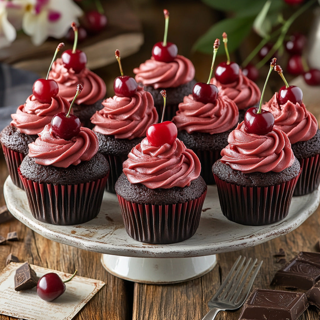 Cherry-Chocolate Bliss Cupcakes