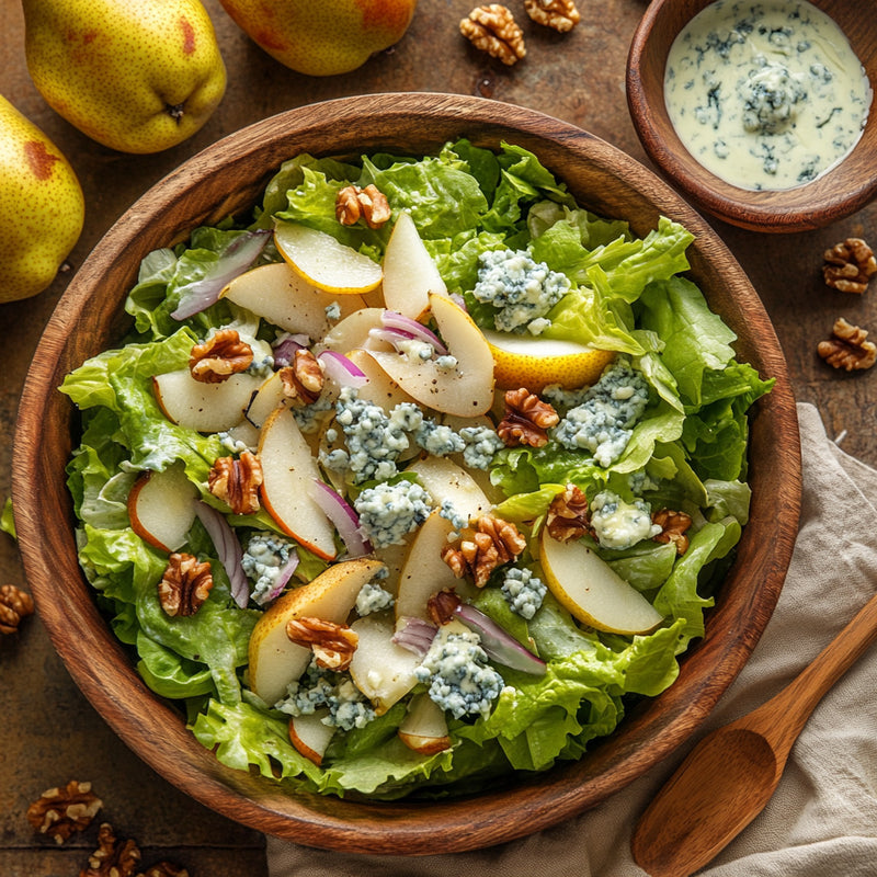 Tangy Pear and Blue Cheese Crunch Salad