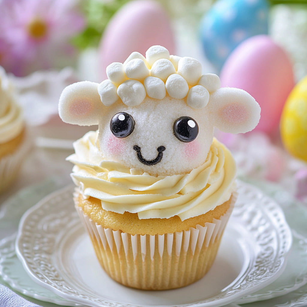 Easter Lamb Cupcakes