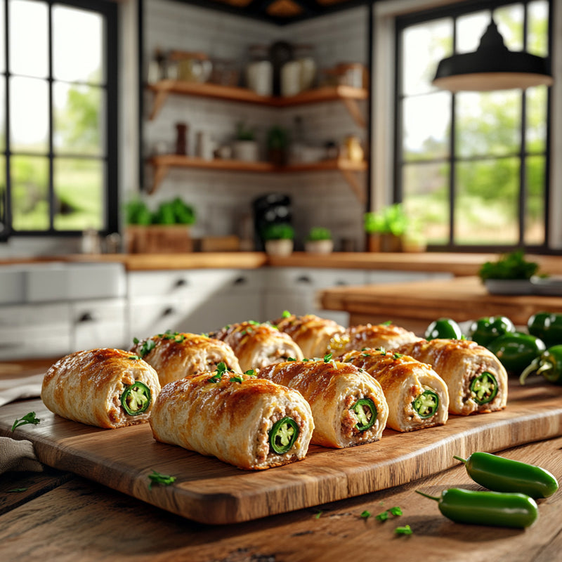 Spicy Jalapeno Sausage Crescent Rolls