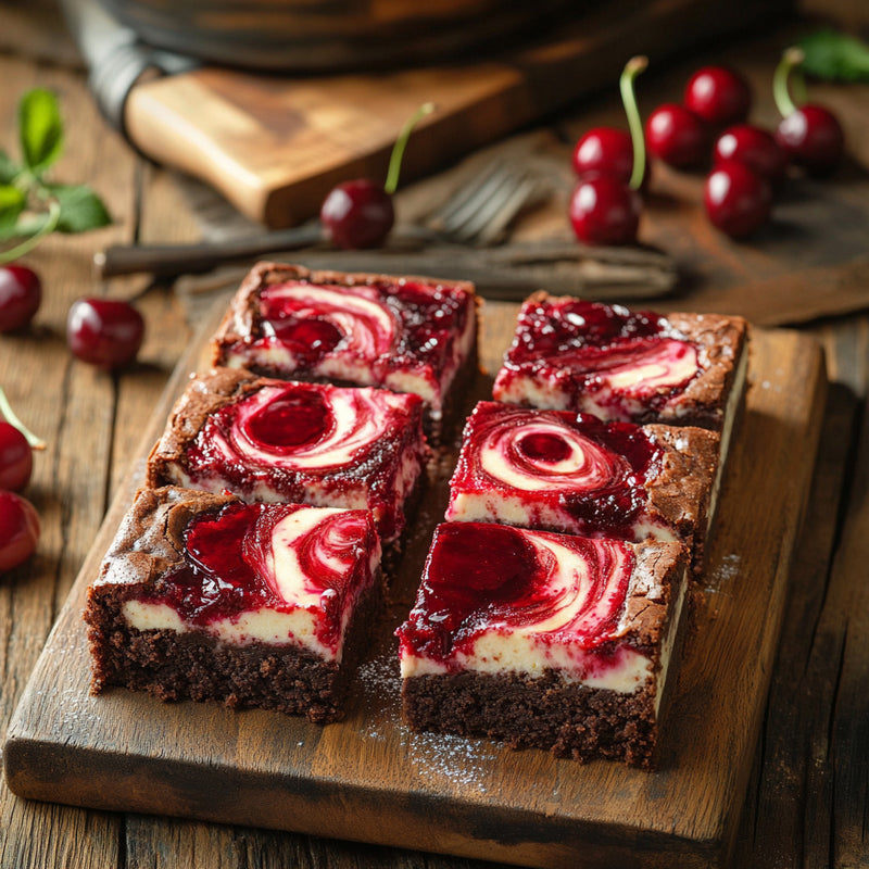 Cherry Swirl Cheesecake Brownies