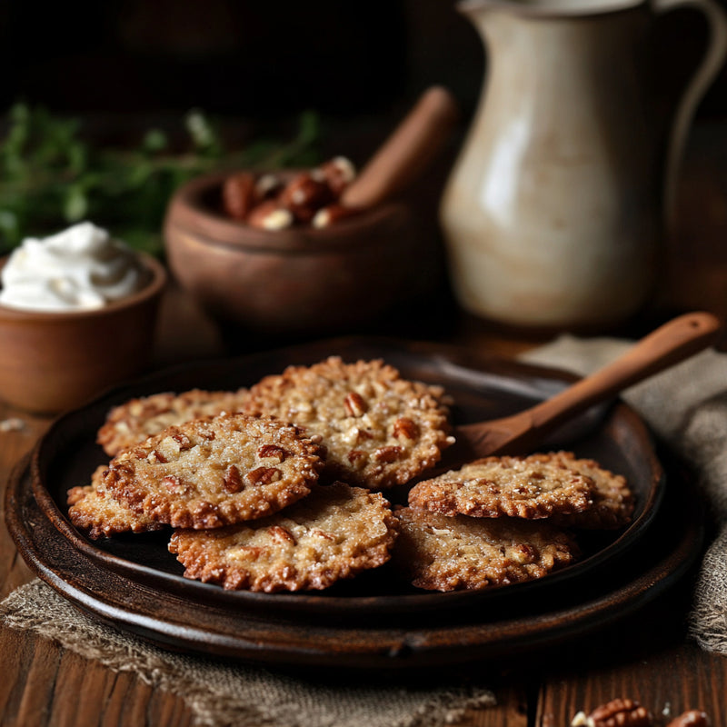 Crispy Pecan Lace Cookies