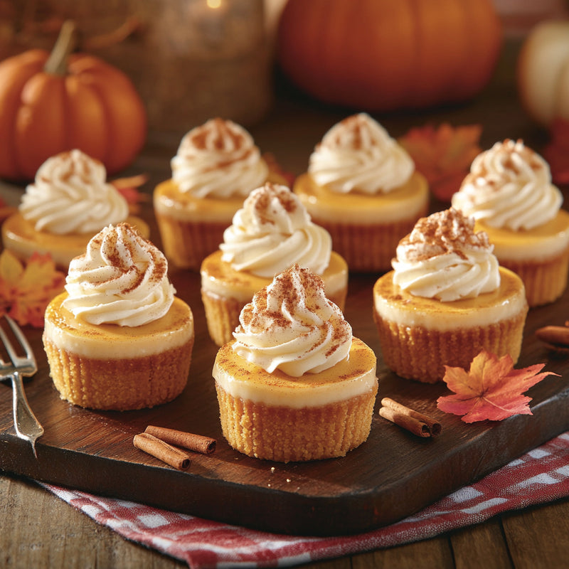 Pumpkin Spice Mini Cheesecakes