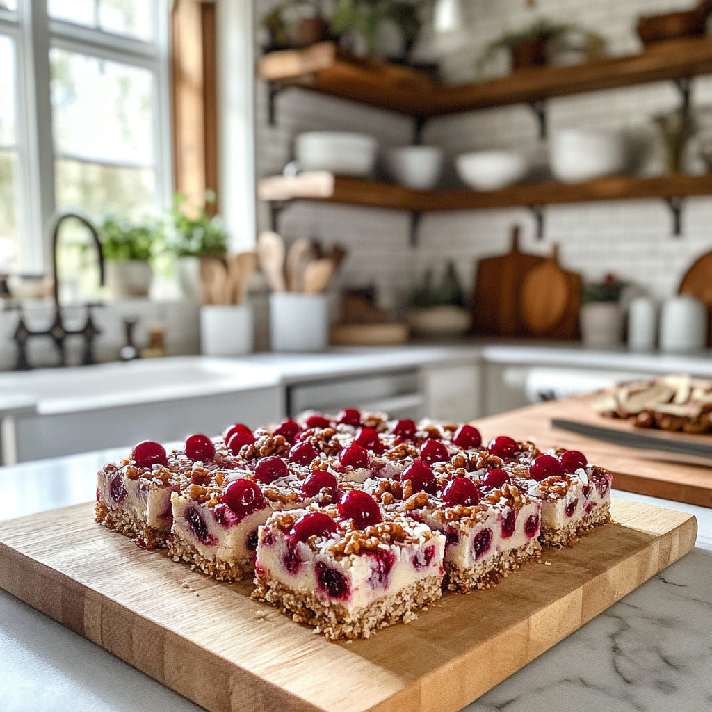 Cherry Coconut Walnut Bliss Bars