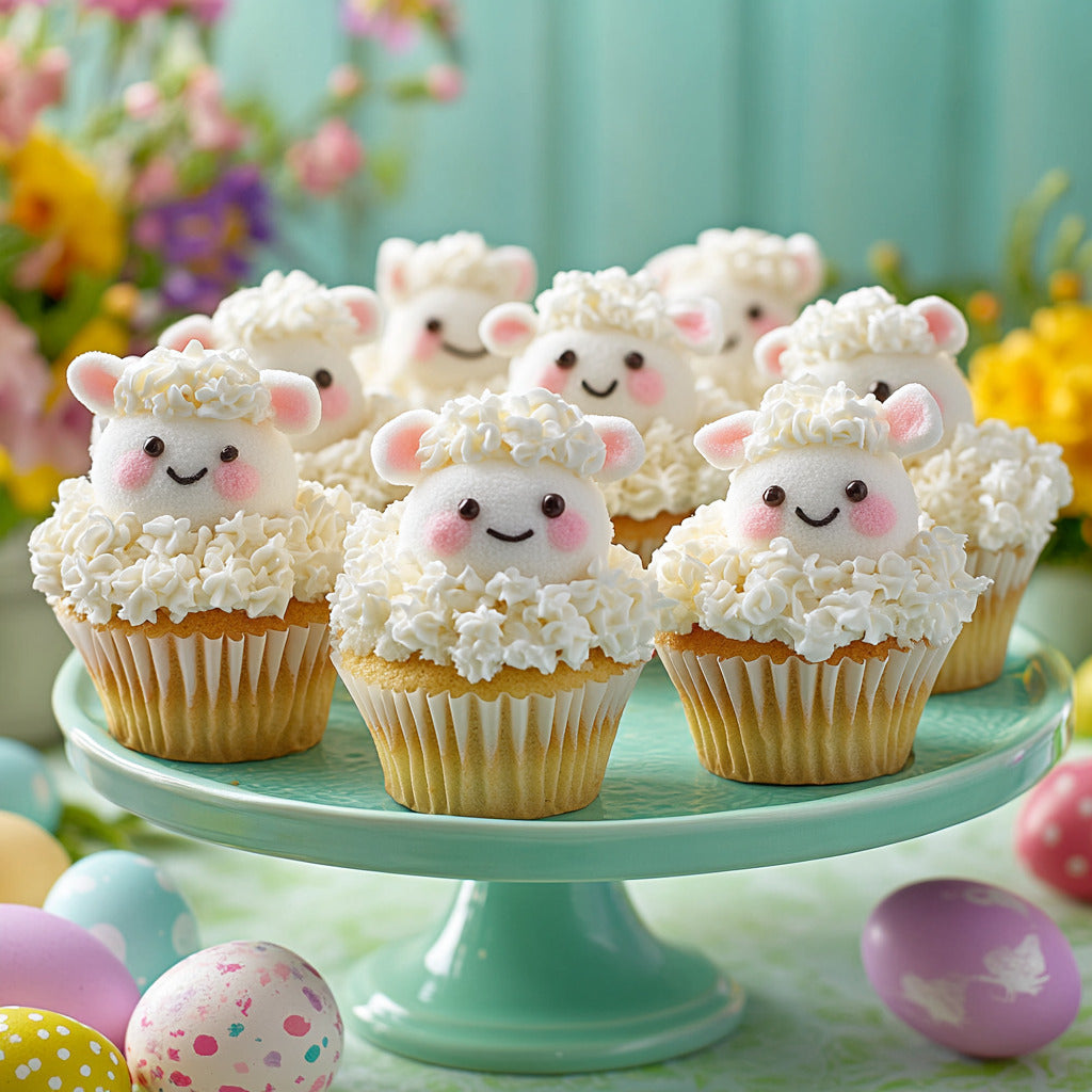 Easter Lamb Cupcakes