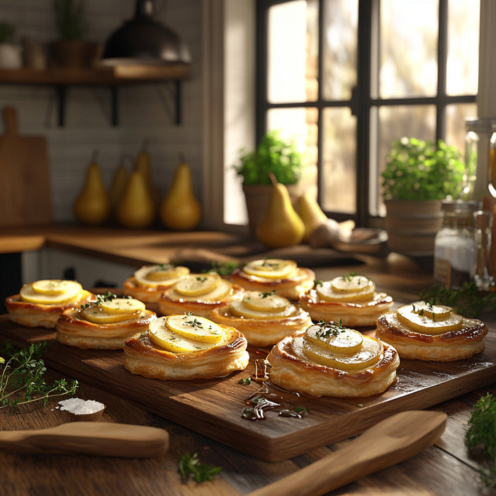 Savory Brie and Pear Pastry Bites