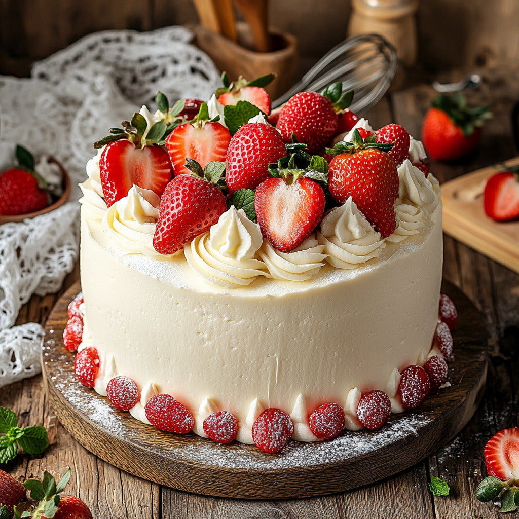 Strawberry Cream Cheese Bliss Cake