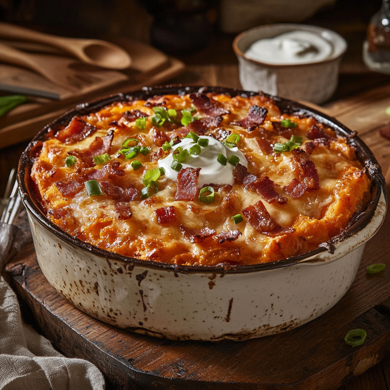 Savory Loaded Sweet Potato Bake