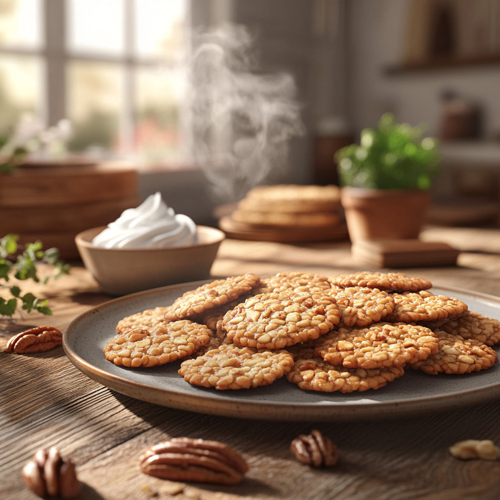 Crispy Pecan Lace Cookies