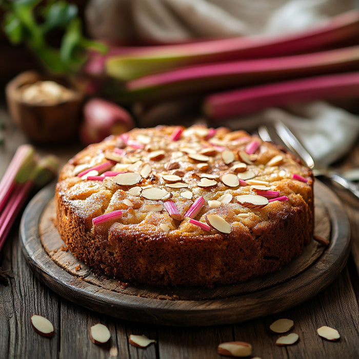 Rhubarb Almond Bliss Cake