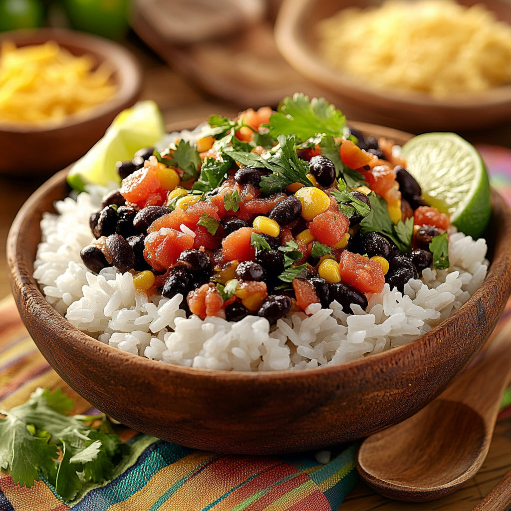 Savory Black Beans and Rice Bowl