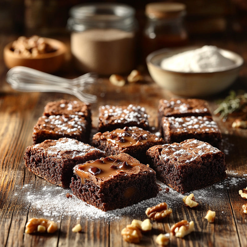 Caramel Walnut Blonde Brownies