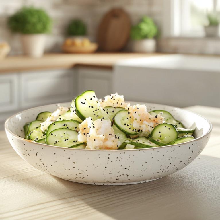 **Crispy Asian Crab and Cucumber Salad**