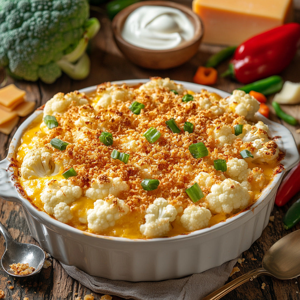 Creamy Cheesy Cauliflower Bake