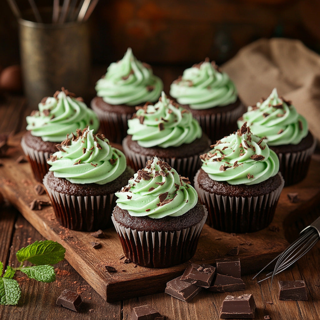 Minty Chocolate Bliss Cupcakes