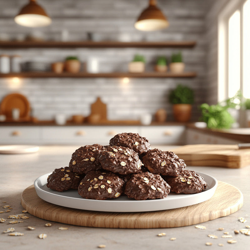 Chocolate Oat No-Bake Cookies