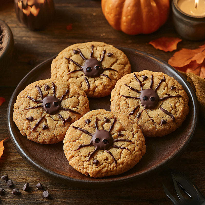 Spooky Spider Chocolate Chip Cookies