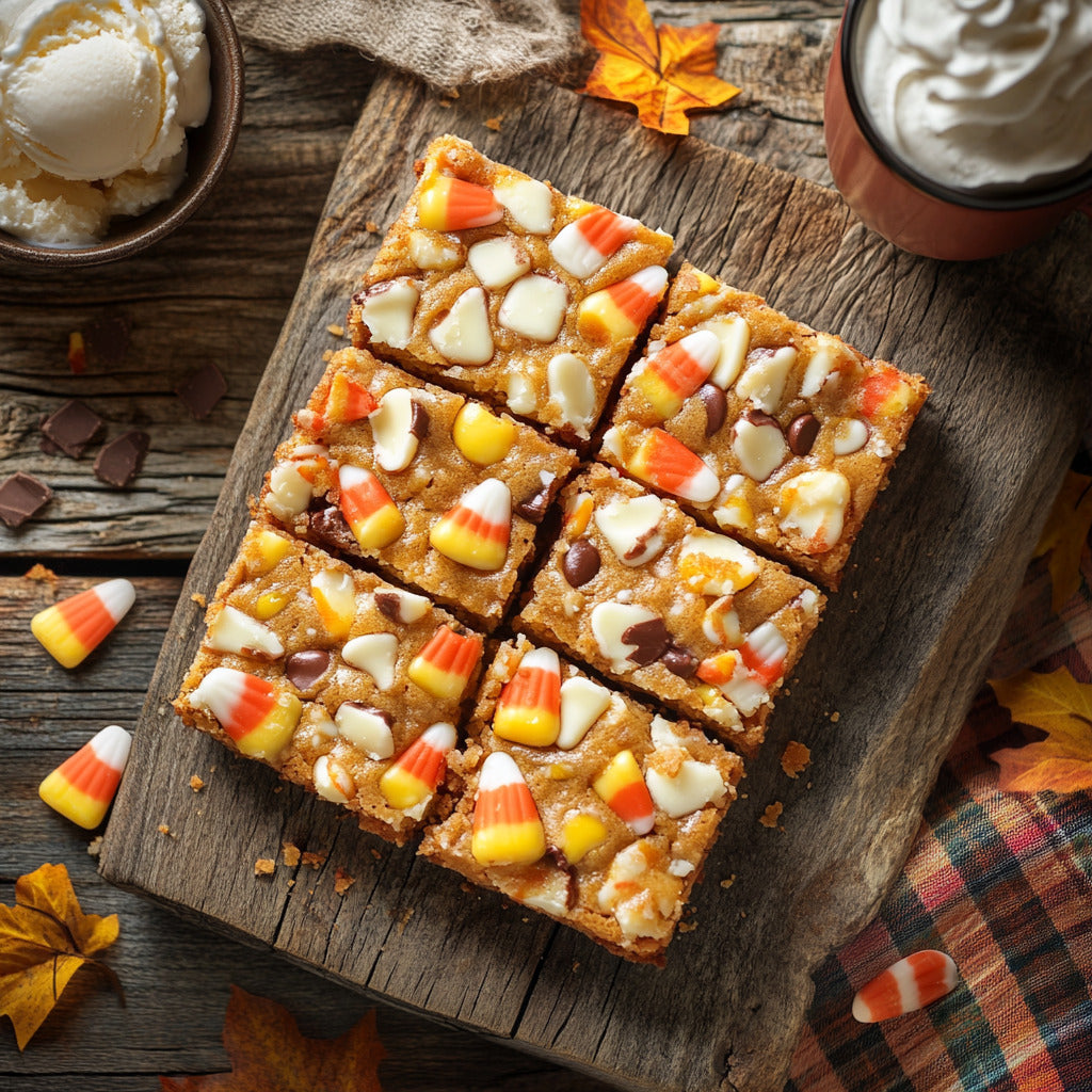 Candy Corn Blondie Bars