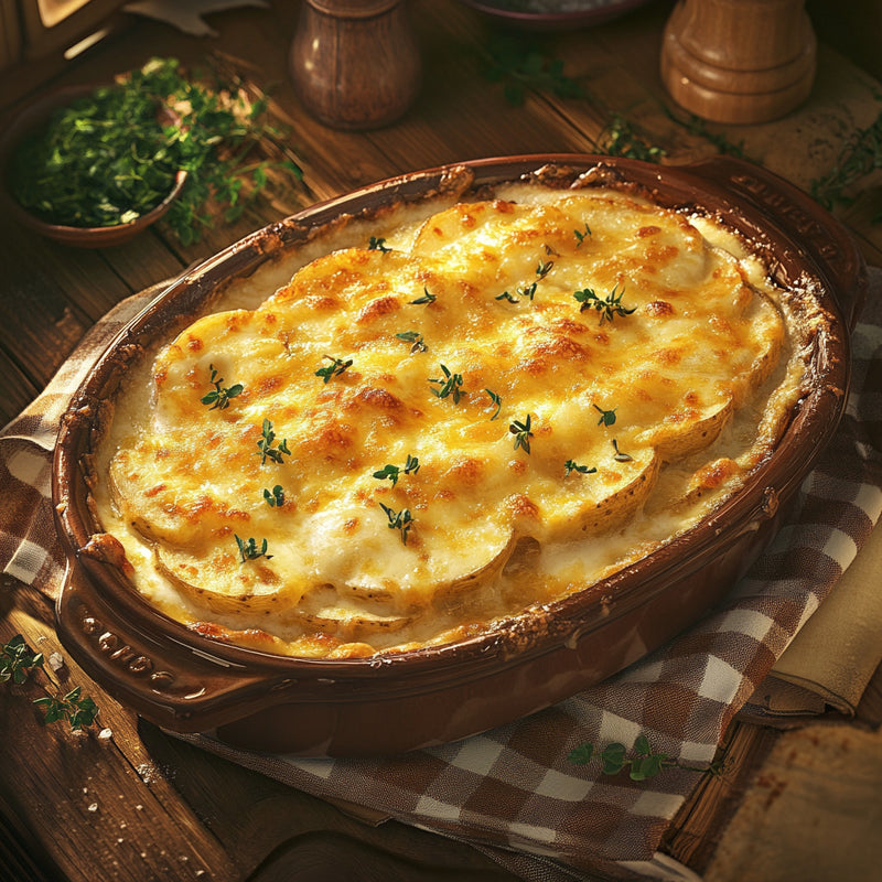 Double Cheesy Au Gratin Potatoes