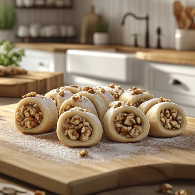 Mamie's Creamy Nut Roll Cookies