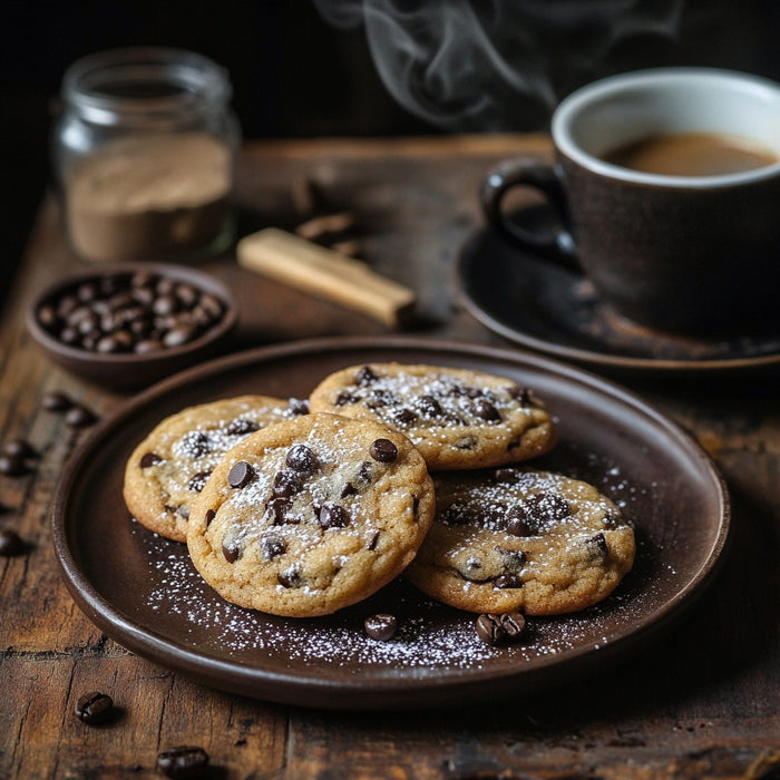 Espresso-Infused Cardamom Chocolate Chip Cookies