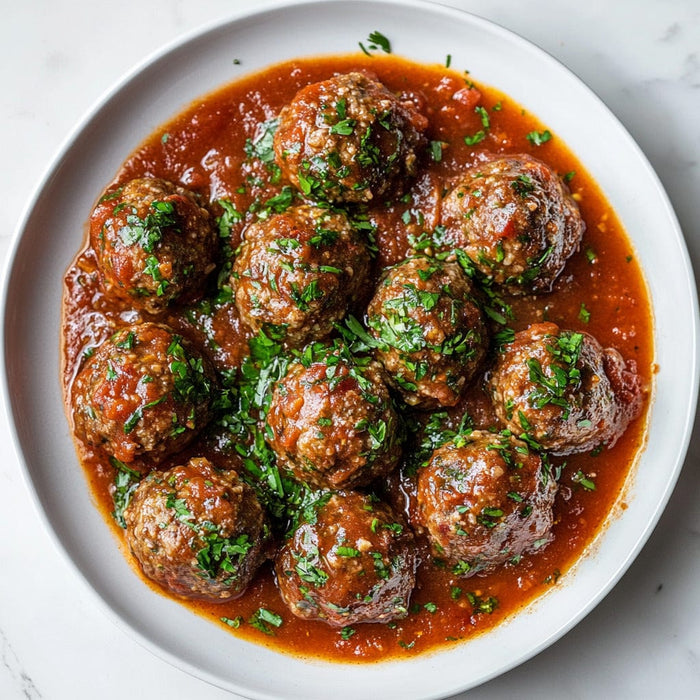 easyChef Pro Algerian Spiced Kefta Meatballs in Tomato Herb Sauce
