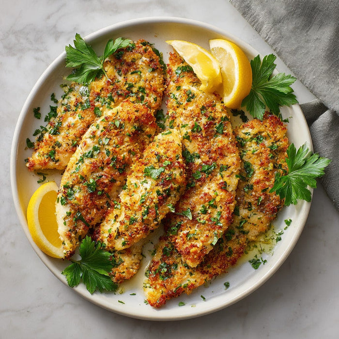 easyChef Pro Almond-Crusted Tilapia with Parmesan and Lemon