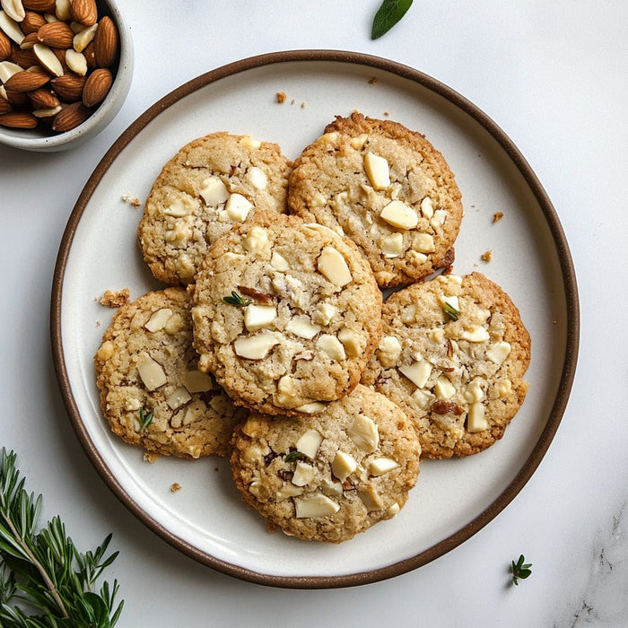 easyChef Pro Almond Vanilla Cowgirl Cookies with White Chocolate and Macadamia Nuts