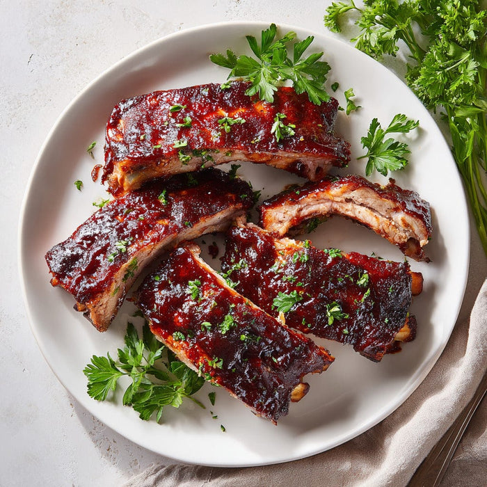 easyChef Pro Applewood Smoked Baby Back Ribs with Sweet BBQ Glaze