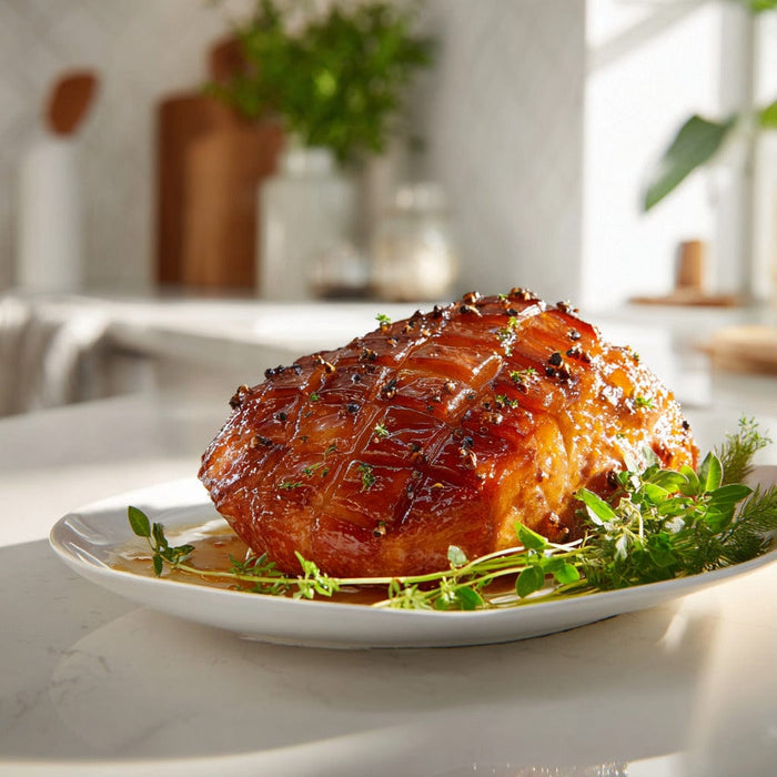 easyChef Pro Apricot Honey-Glazed Clove-Infused Ham