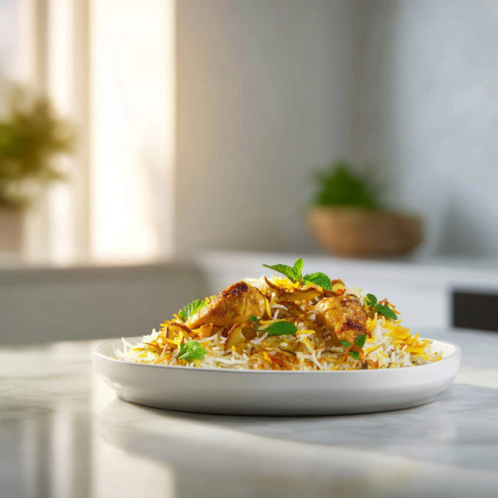 easyChef Pro Aromatic Chicken Biryani with Saffron-Infused Basmati Rice