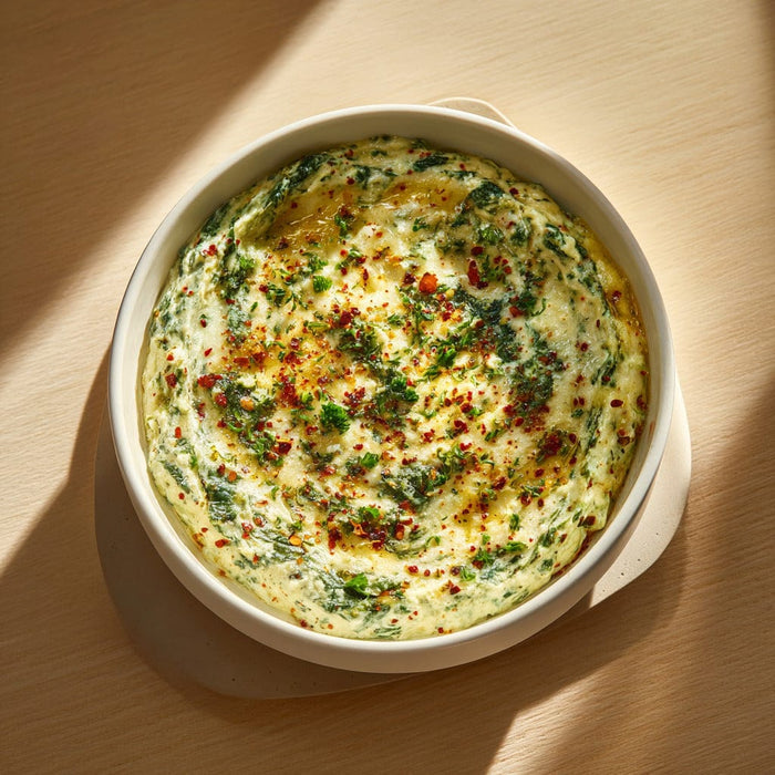 easyChef Pro Asiago Spinach Dip with Garlic and Fresh Herbs