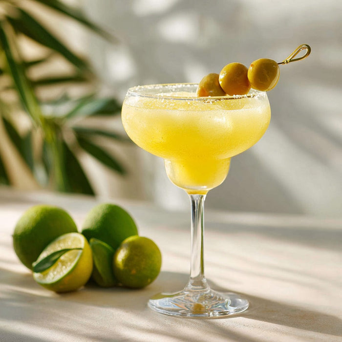 easyChef Pro Austin Citrus Margarita with Pimento Olive Garnish