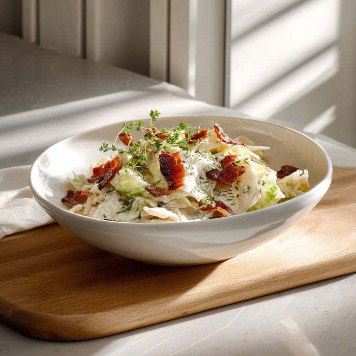 easyChef Pro Bacon-Infused Creamed Cabbage Medley